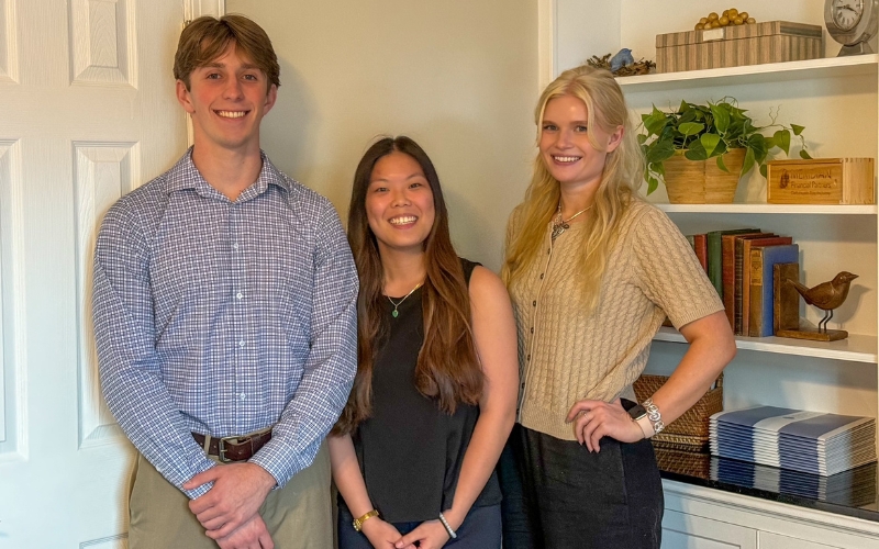 Photo of Sean Hallett, Kelly Oo and Reilly Skorupski